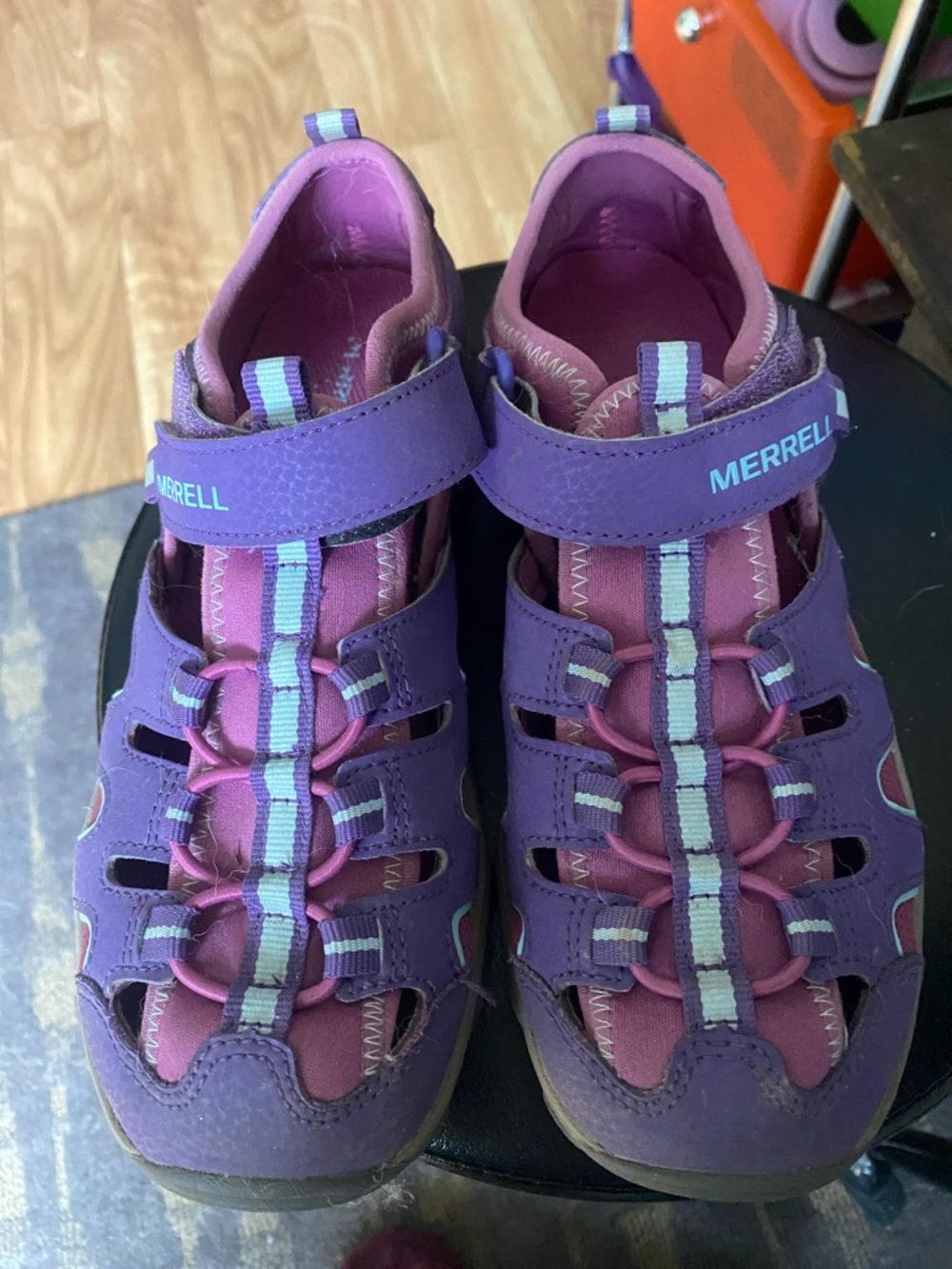 Merrell Kids Purple and Pink Closed-Toe Sport Sandals